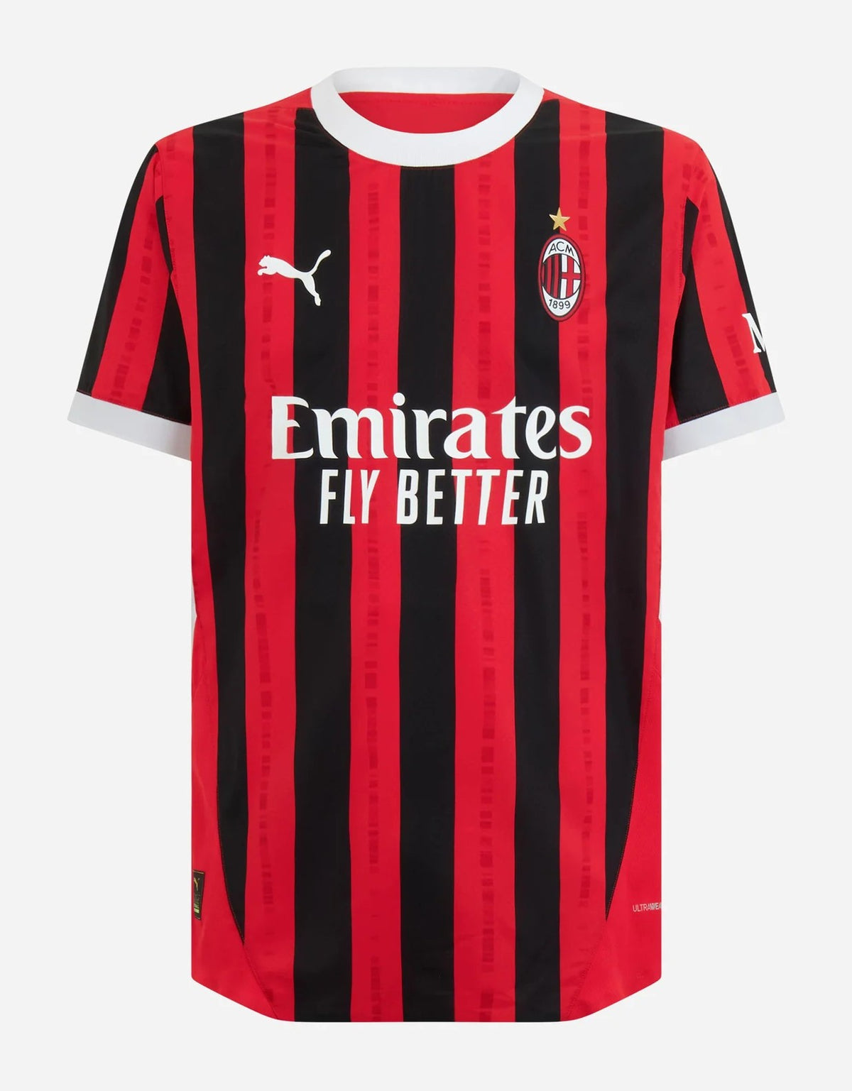Maillot domicile version joueur de l’AC Milan 2024/25