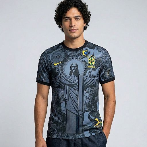 Maillot Édition Spéciale Brésil Christ Rédempteur - Noir Minuit