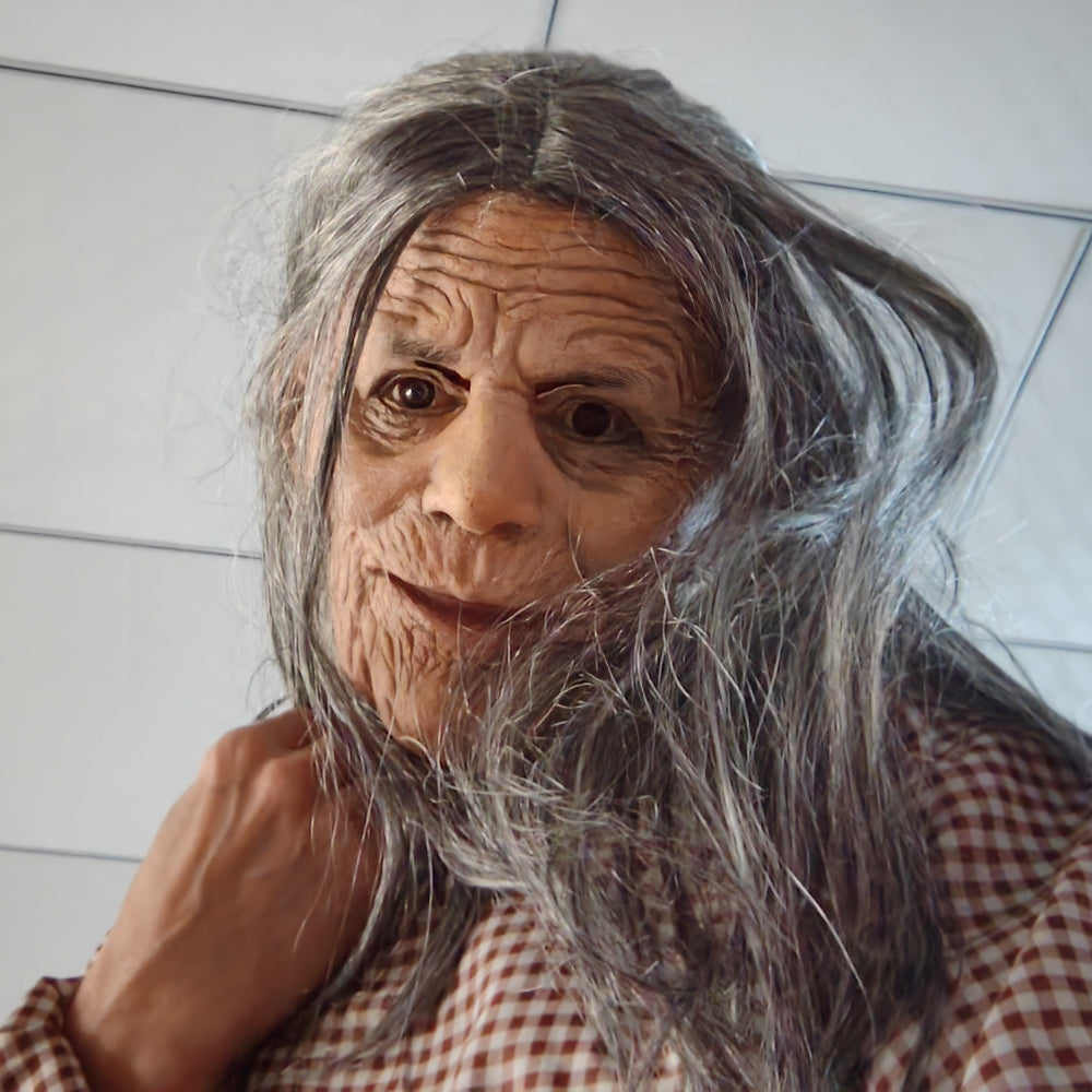 Granny Witch Mask — Spooky Halloween Character Face Mask