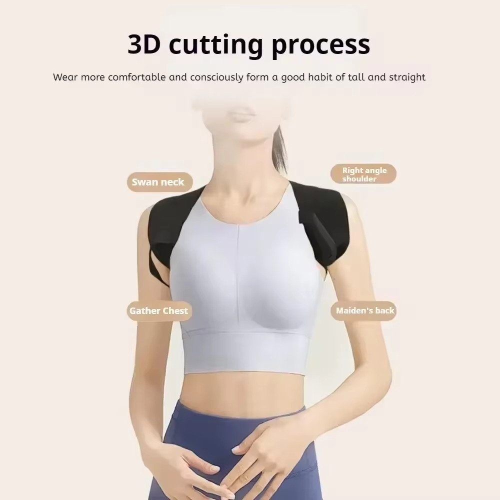 Xiomak Back Posture Corrector Collarbone Spine Adjustable Belt Upper Back, Shoulder