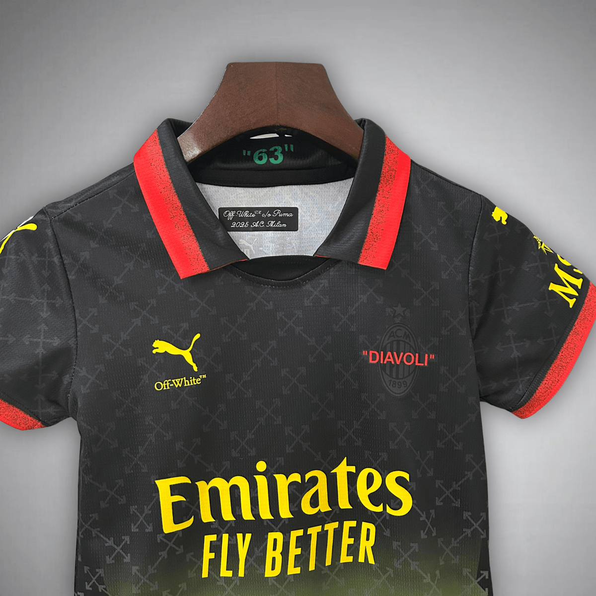 AC Milan Off-White Kids Football Kit - Diavoli