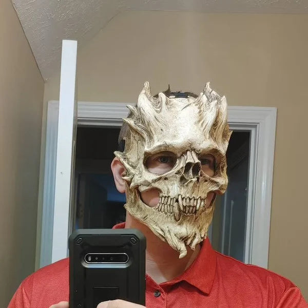 Skull and bones warrior horror Halloween mask