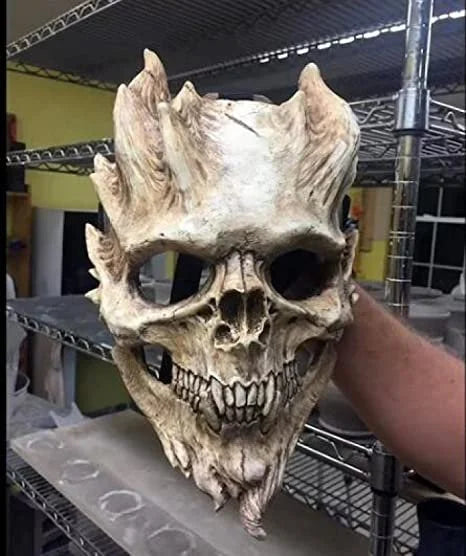 Skull and bones warrior horror Halloween mask