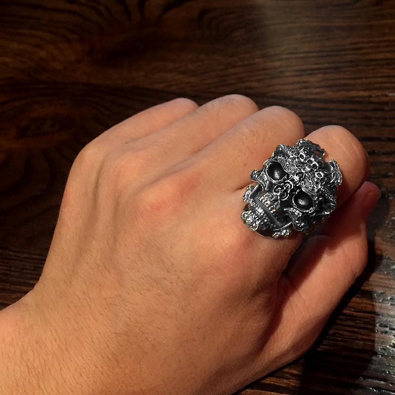 Silver skull ring