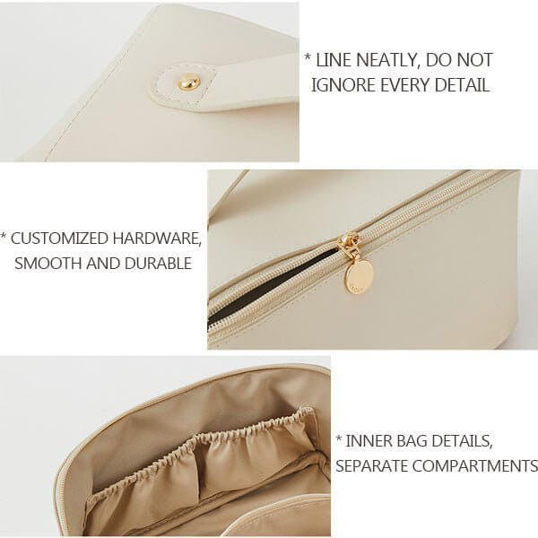 Large capacity travel jewelry cosmetic bag