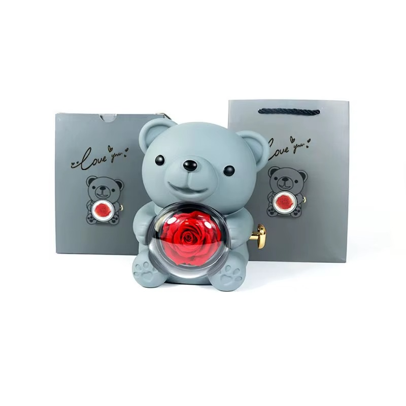 Sylvie Jewels Eternal Pink Bear with necklace