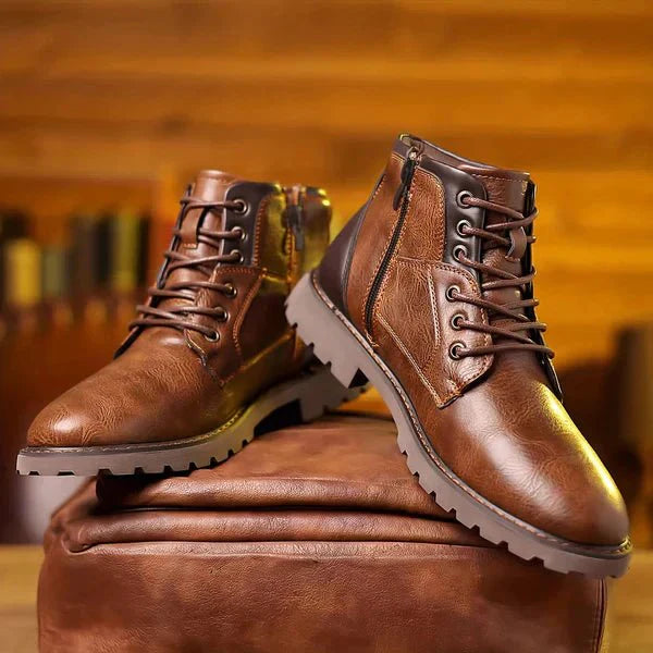 Boots Men Leather Strong Stylish