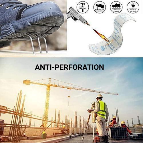 Safety boots with steel toe cap