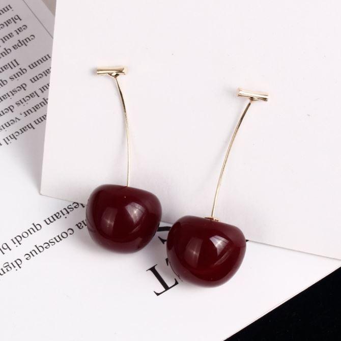3d cherry earrings