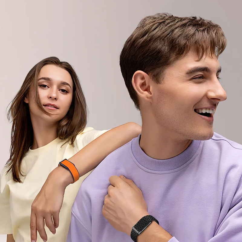 Connected bracelet with sports band, heart rate monitor, blood pressure monitor, waterproof, 30-day battery life