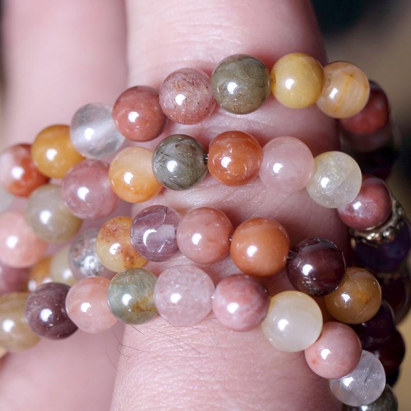 Multi-energy natural quartz mala bracelet