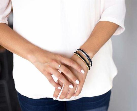Hair elastic holder bracelet