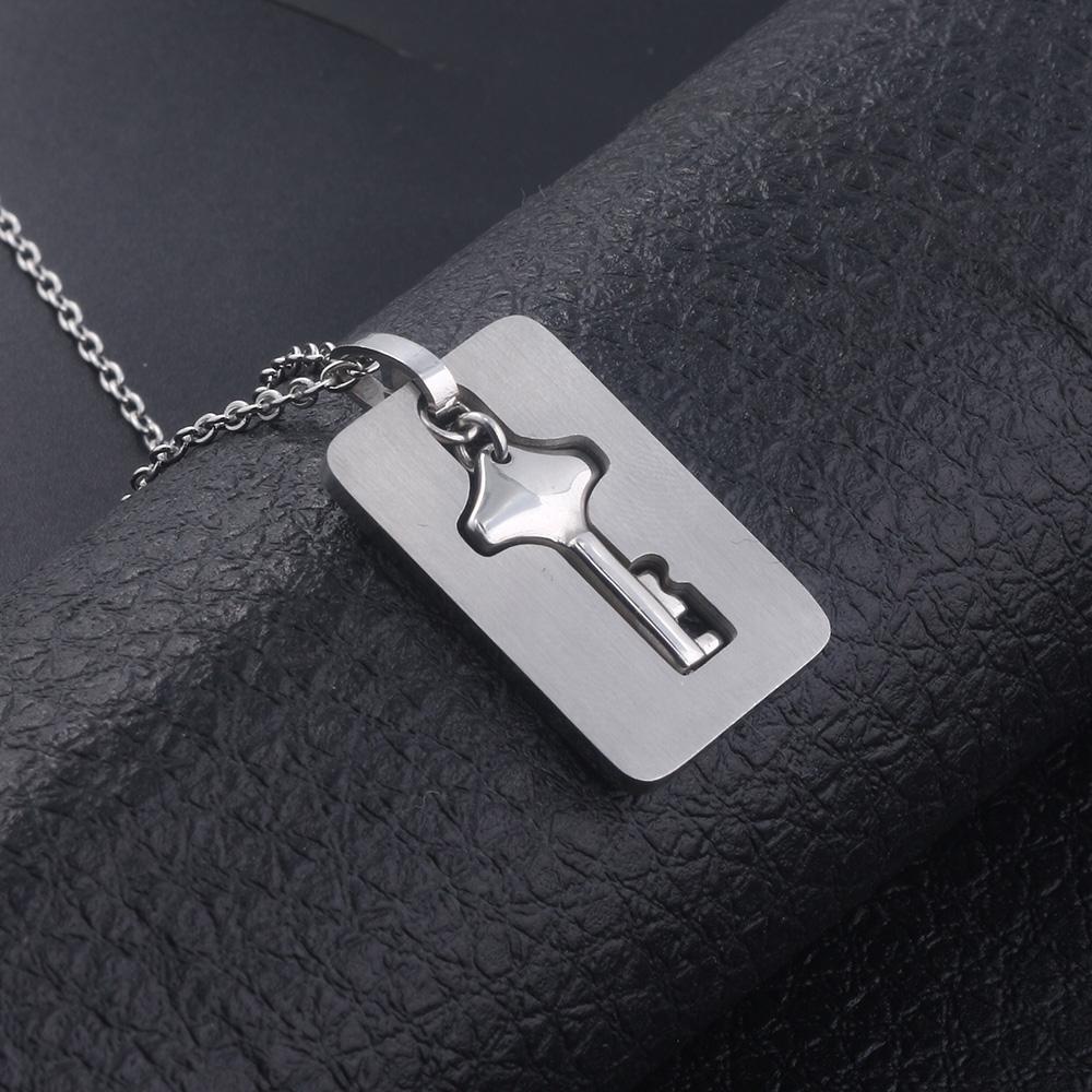 Heart lock bracelet with key necklace