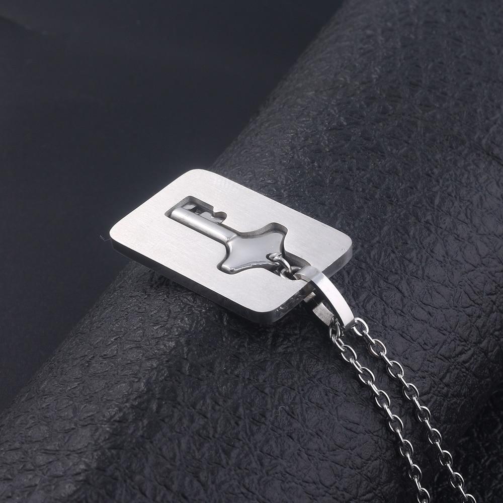 Heart lock bracelet with key necklace