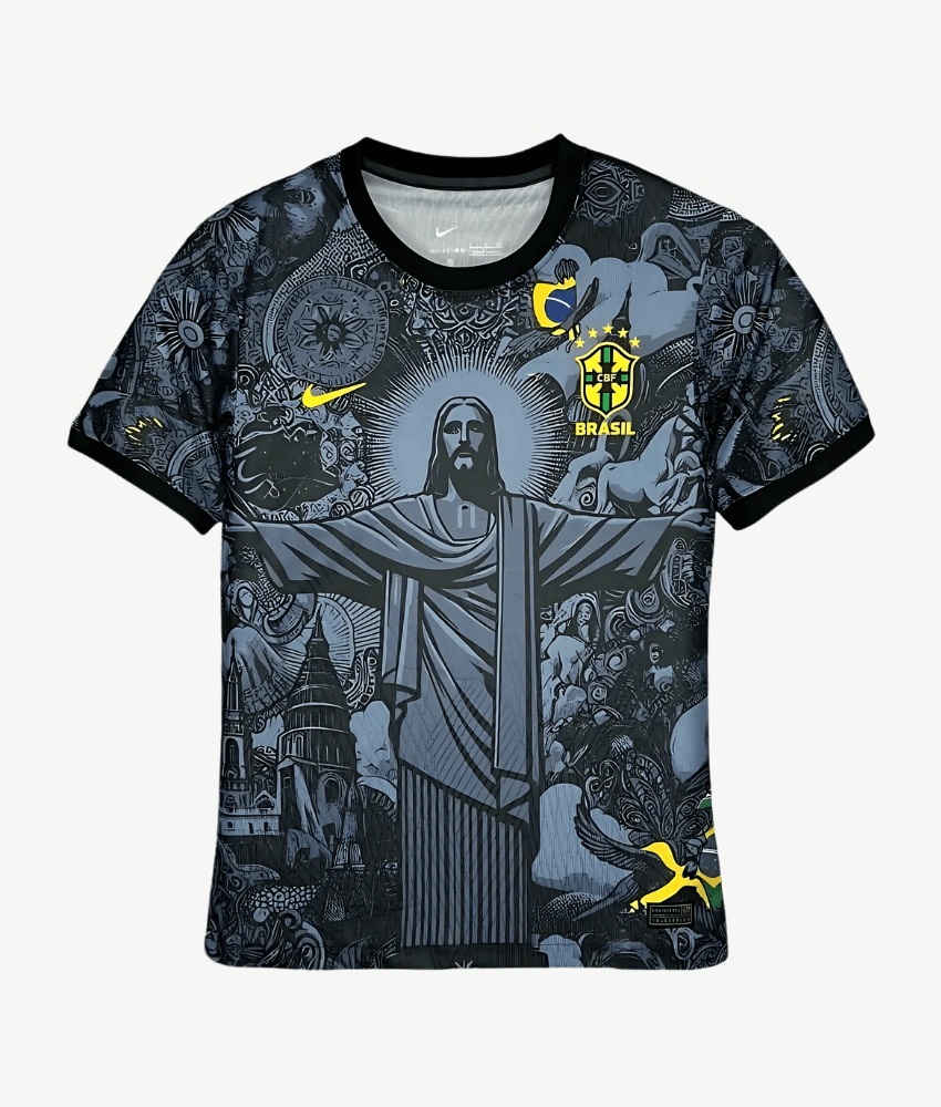 Maglia speciale nera Brasile 2024/25 «Cristo Redentore»
