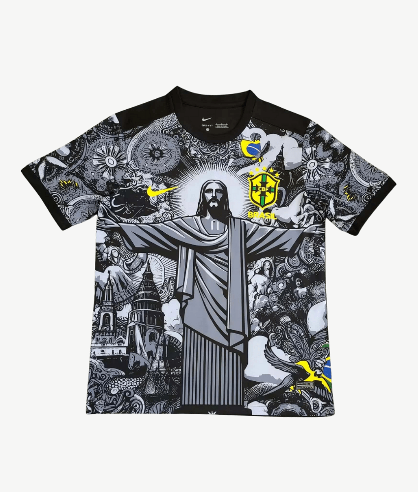 Maglia speciale nera Brasile 2024/25 «Cristo Redentore»