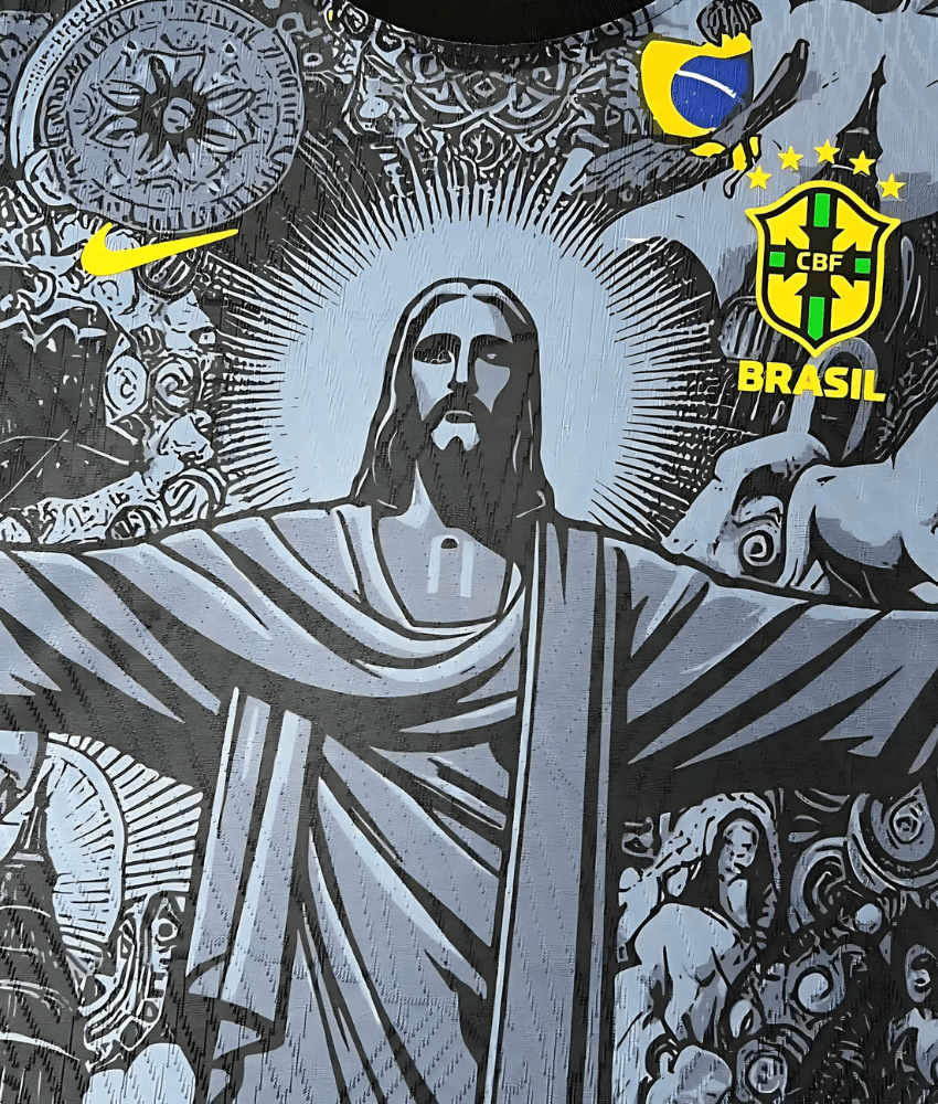 Maglia speciale nera Brasile 2024/25 «Cristo Redentore»