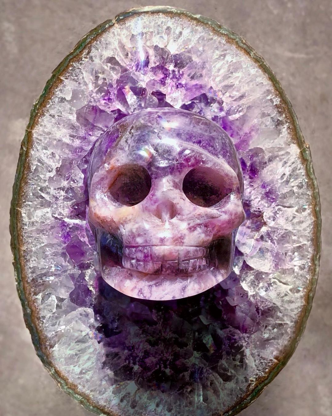 Brazilian Dream Amethyst Hand-Carved Skull