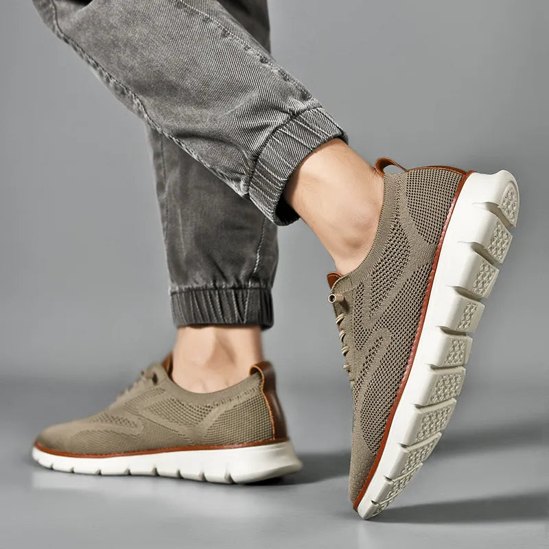 Urbano Comfortable orthopaedic shoes for men in a British style, breathable for summer, made of mesh
