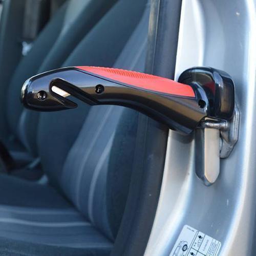 Cane support handle for car