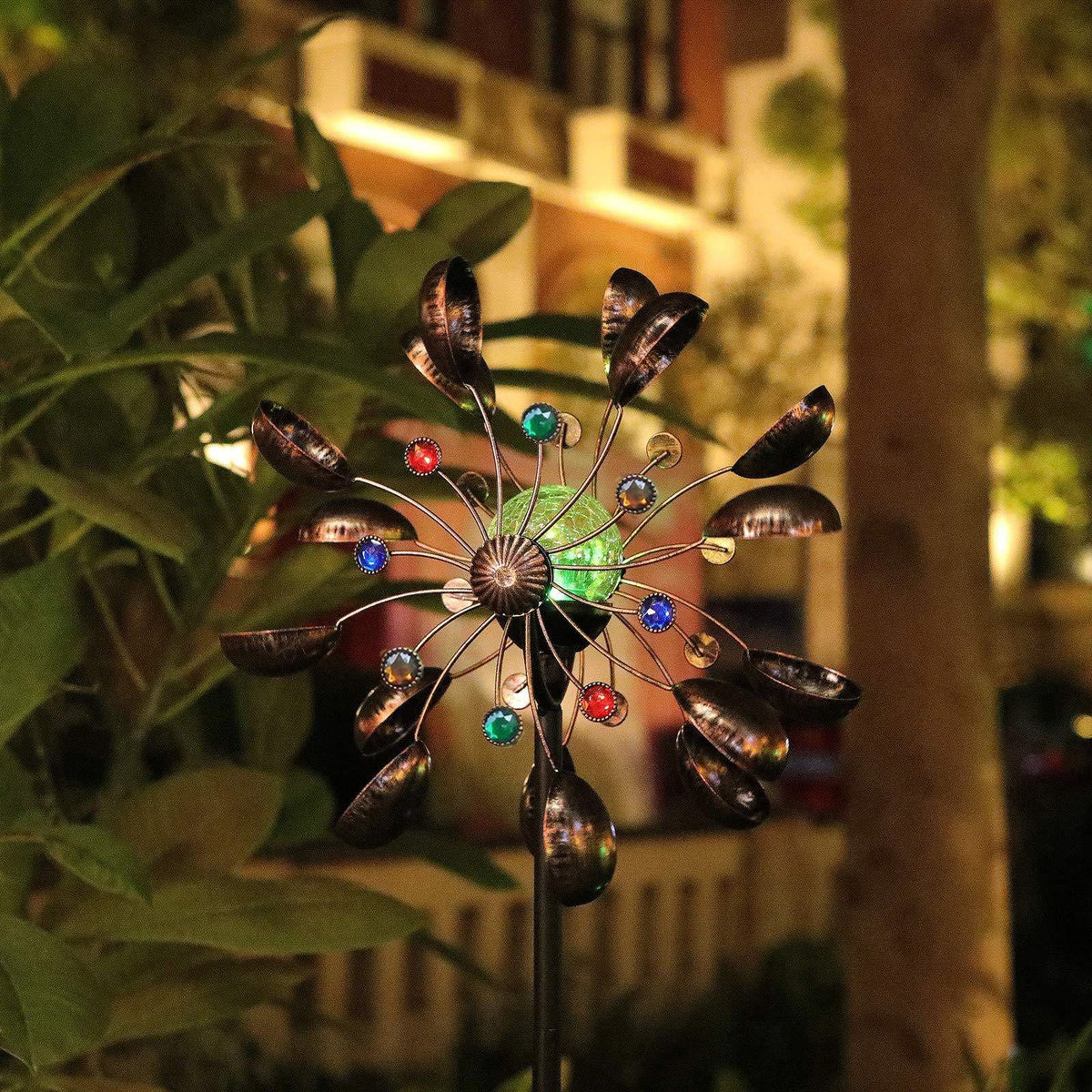Solar powered glass chime
