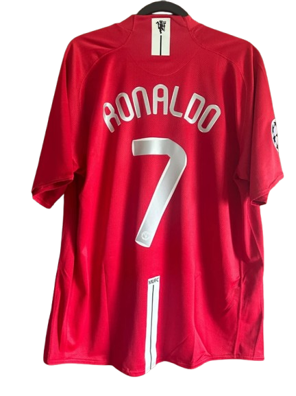 Maglia da calcio retrò del Manchester United 2008, finale di Champions League, Cristiano Ronaldo #7