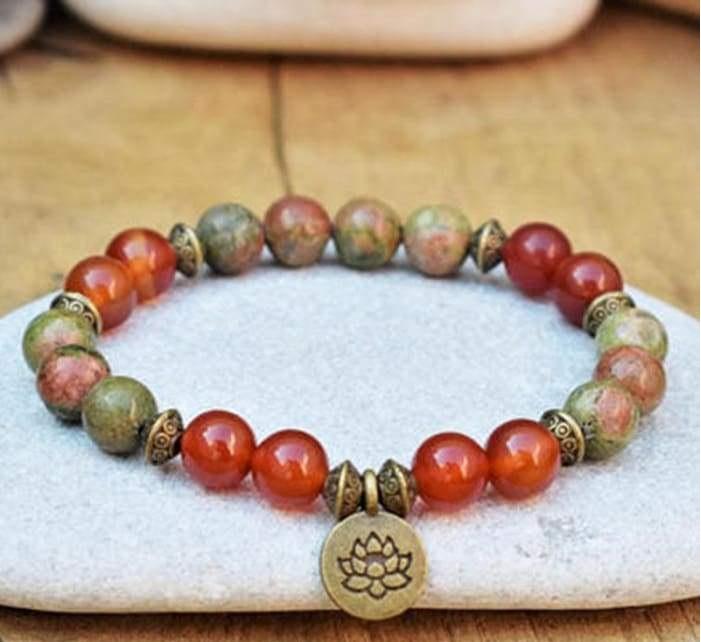 Double bracelet “Positive change” in unakite