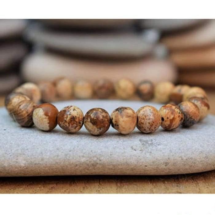 Double bracelet “Positive change” in unakite