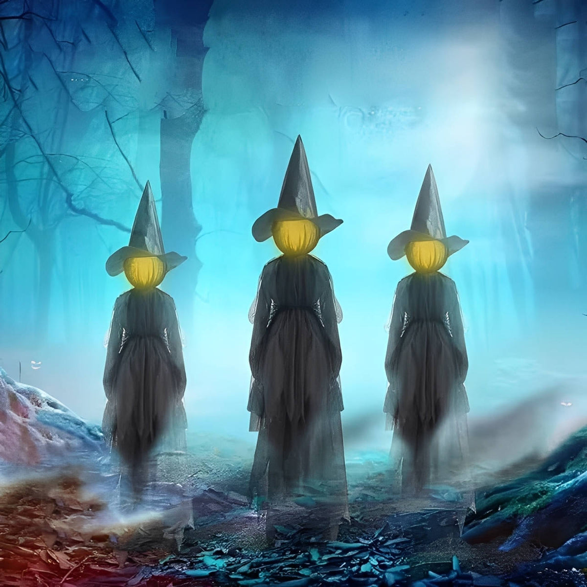 3PCS Indoor And Outdoor Halloween Decorations - Sound Activated Hand Holding Witch | Filindra