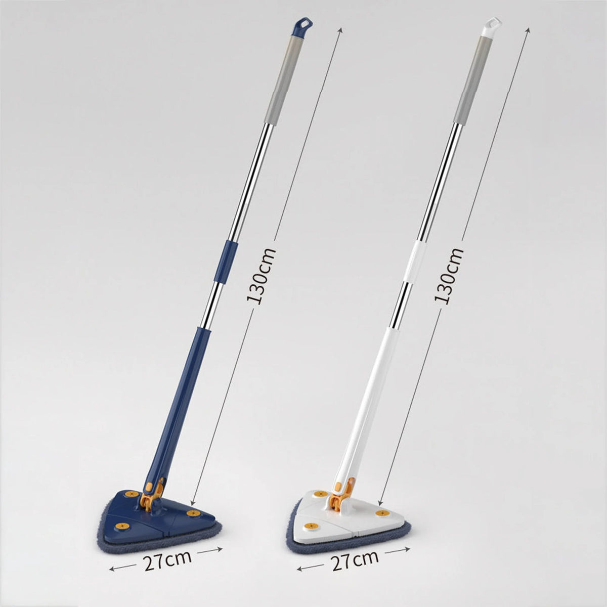 Adjustable, rotating cleaning brush
