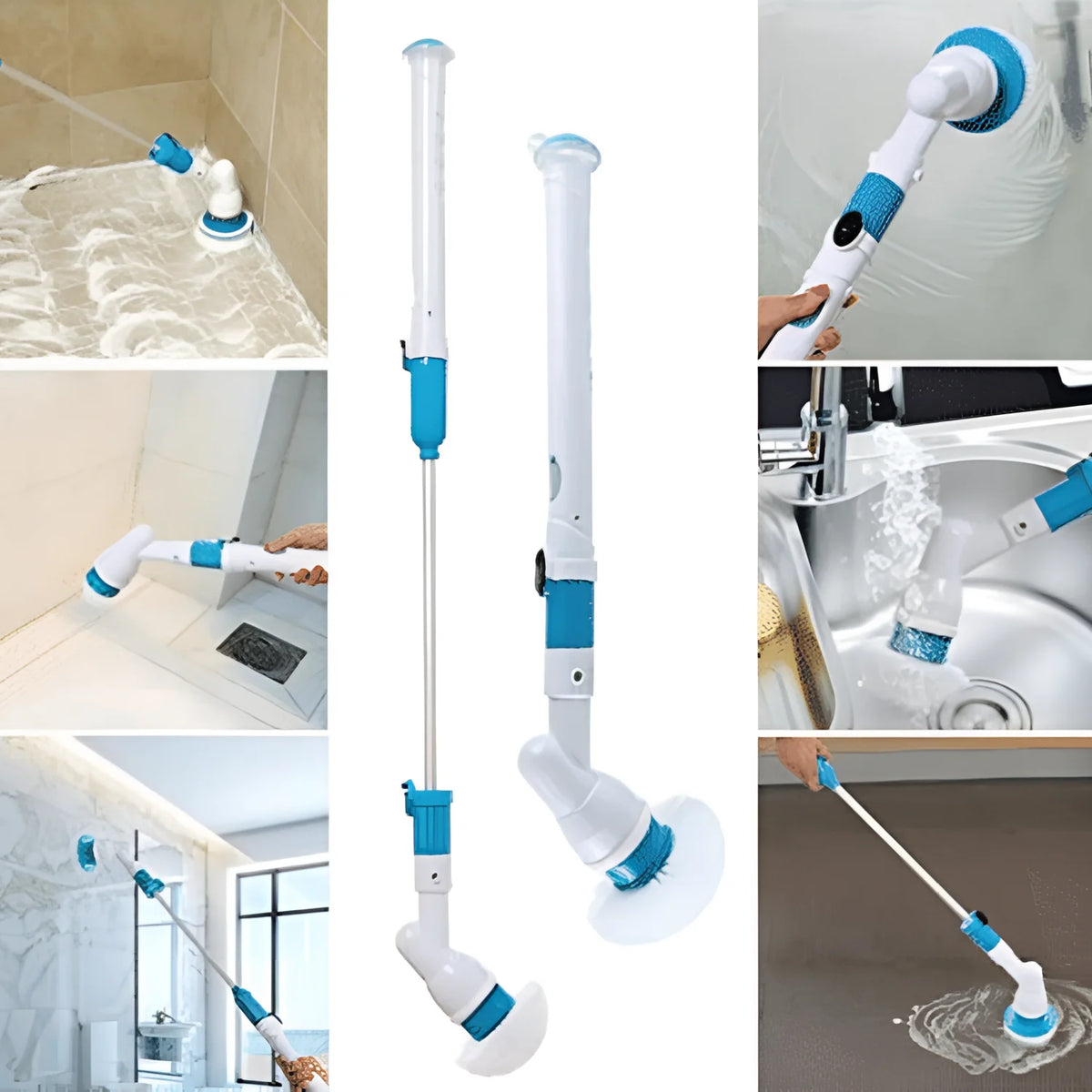 Electric Cleaning Scrubber with Extension Handle
