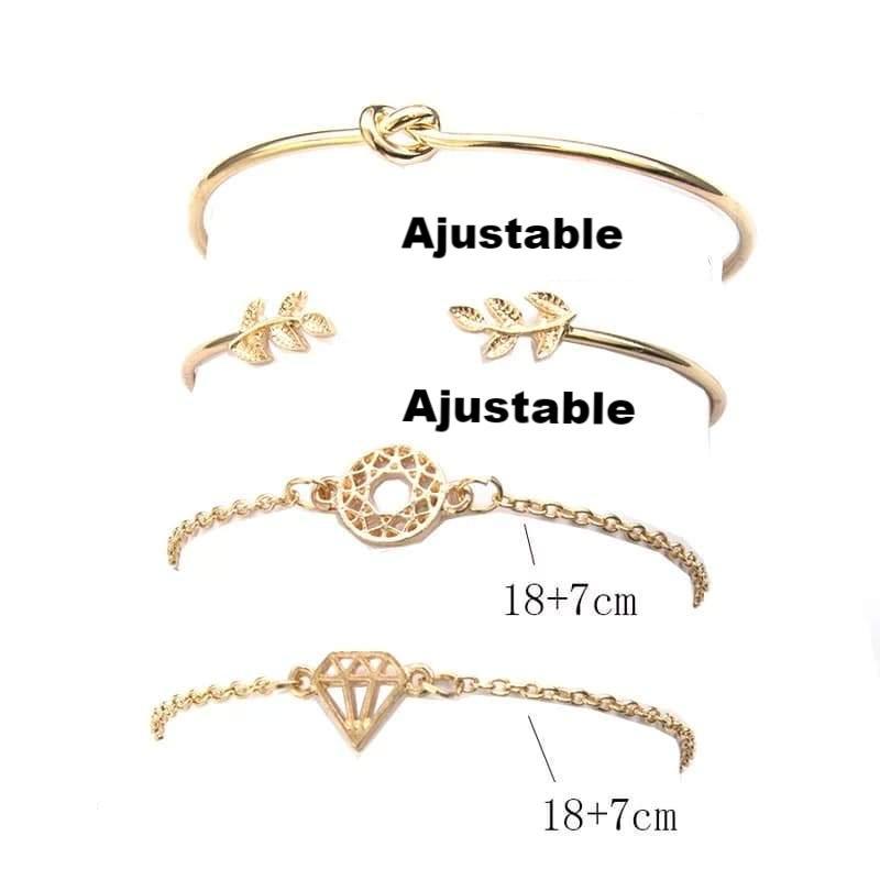 Set of trendy bracelets (set of 4)