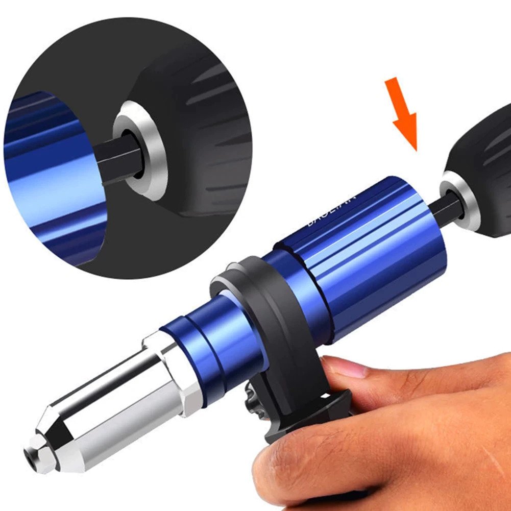 Adapter kit for professional rivet gun – With 4 different nozzle bolts