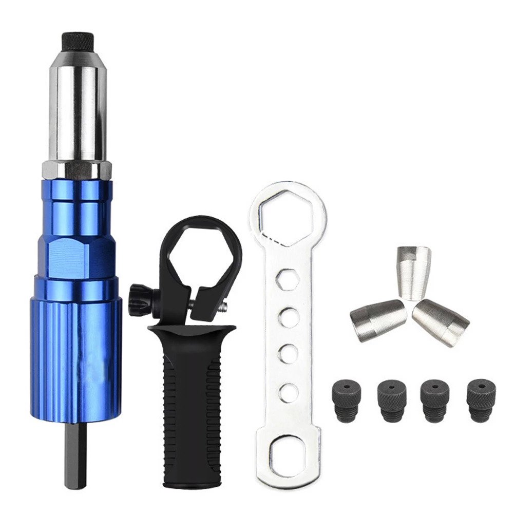 Adapter kit for professional rivet gun – With 4 different nozzle bolts