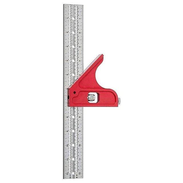 Adjustable side ruler angle measuring tool