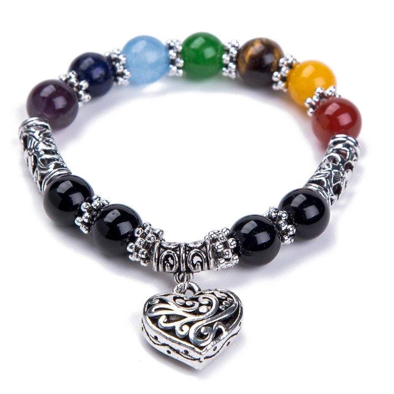 7 Chakra reiki therapeutic heart bracelet