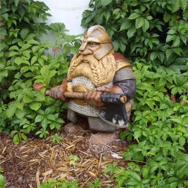 Garden decoration – Viking dwarf gnomes statue