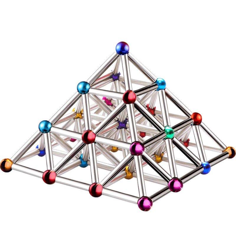 Toy sticks and magnetic balls