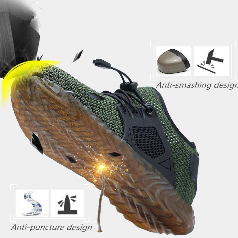 Lightweight safety shoes with soft soles