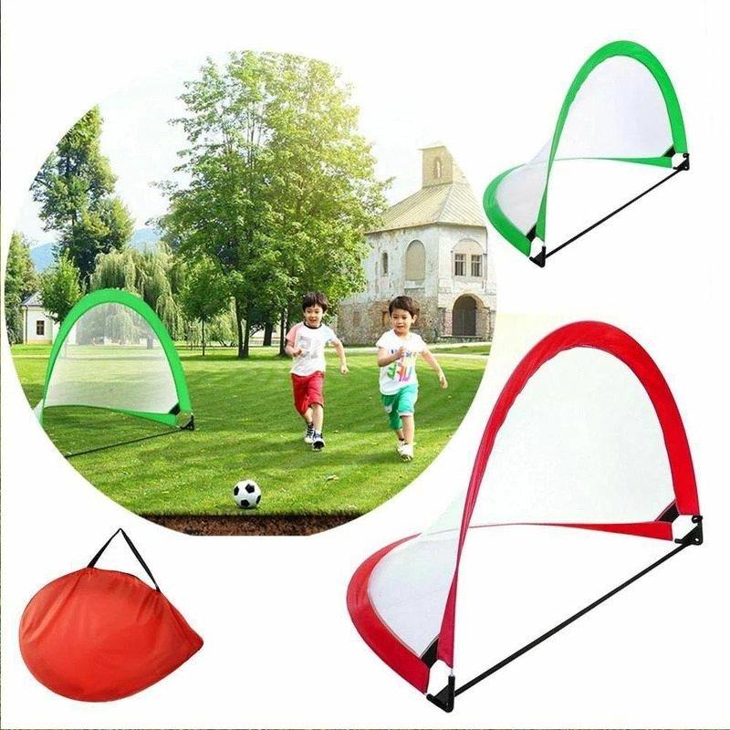 Self-deploying football cage