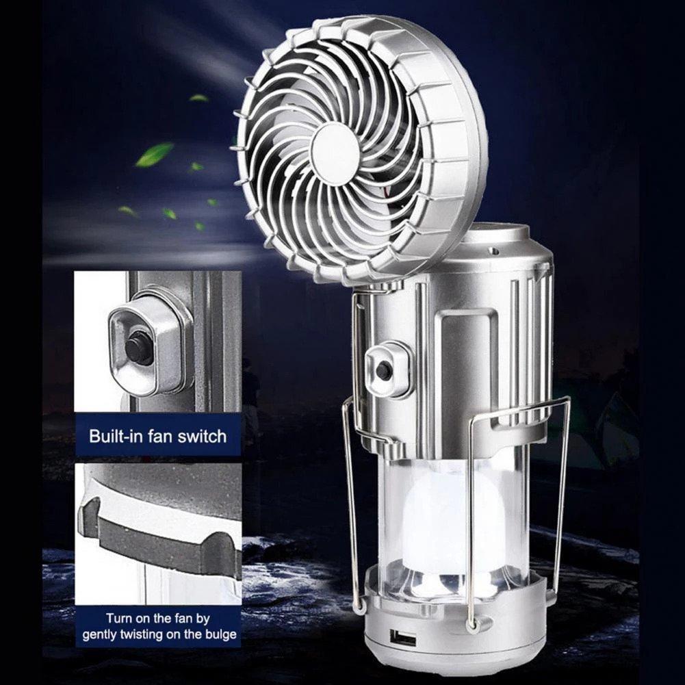 6-in-1 led torch with fan