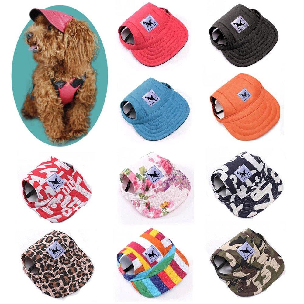 Cap with ear holes for dog