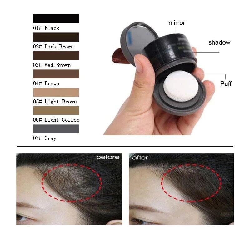 Special hair root densifying powder with ombré effect