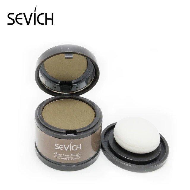 Special hair root densifying powder with ombré effect