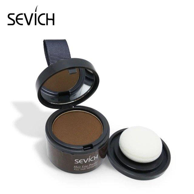 Special hair root densifying powder with ombré effect