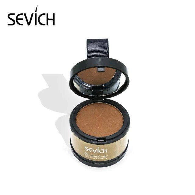 Special hair root densifying powder with ombré effect