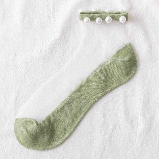 Women’s Beaded Thin Socks
