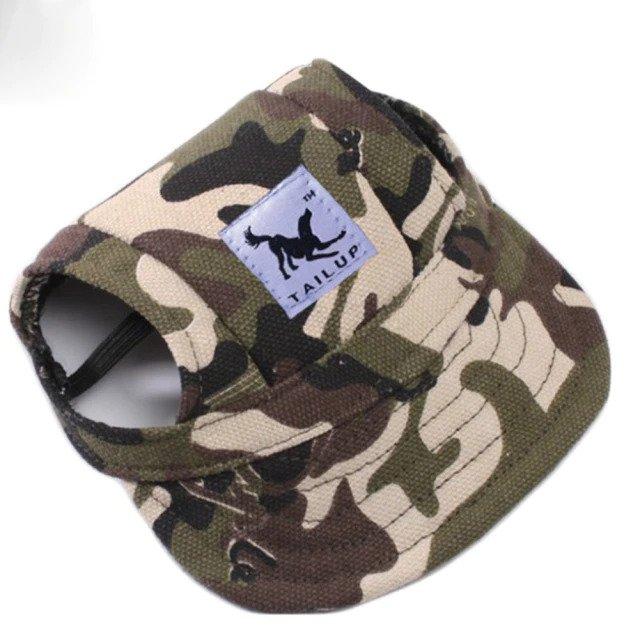 Cap with ear holes for dog