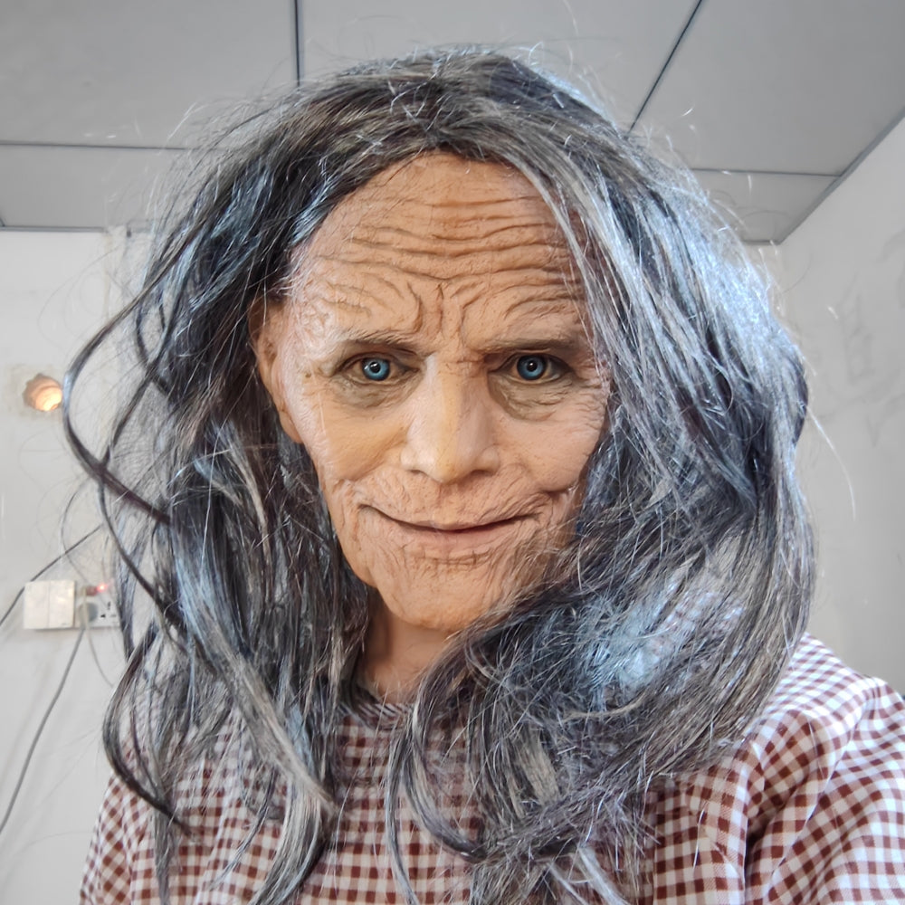Granny Witch Mask — Spooky Halloween Character Face Mask