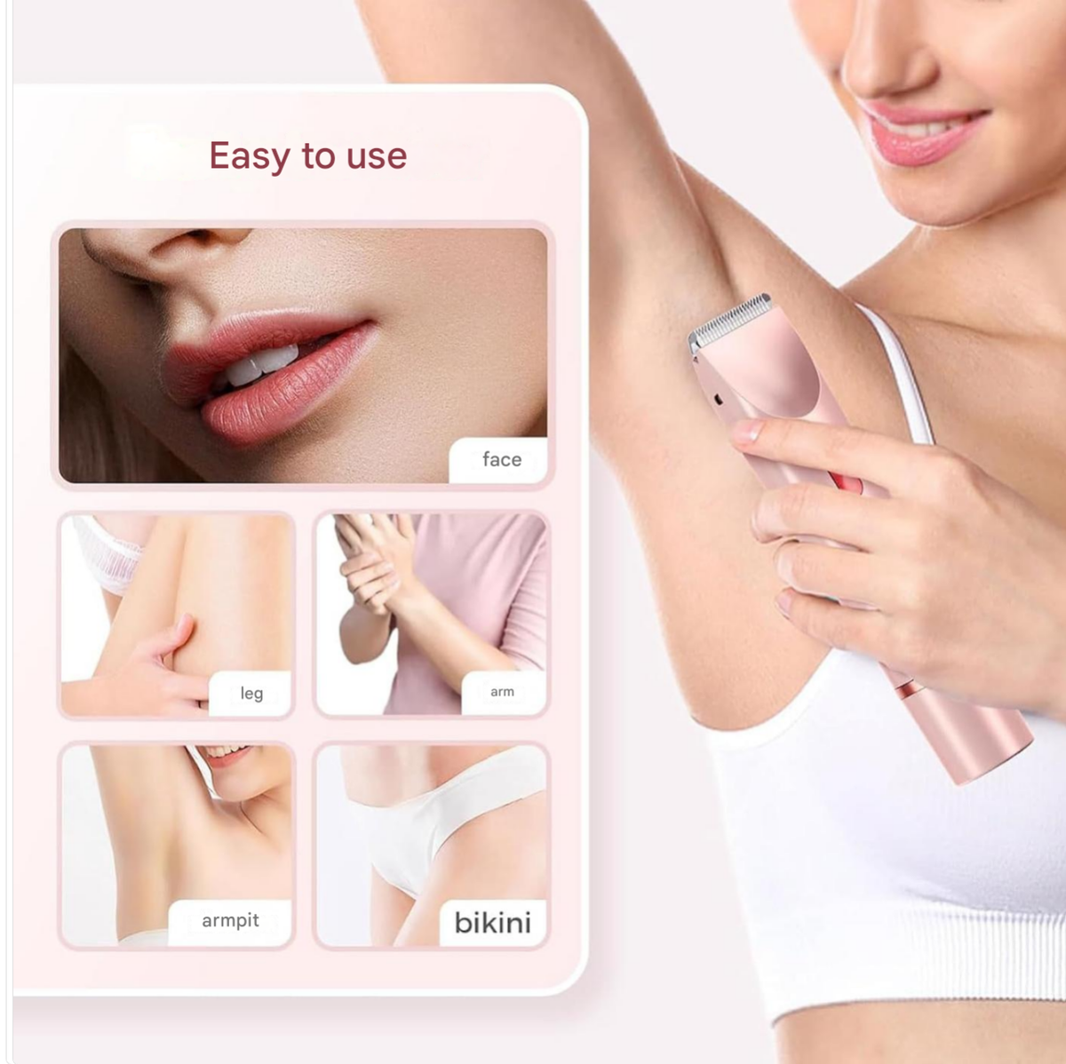 SilkyGlow 2-in-1 intimate shaver for women